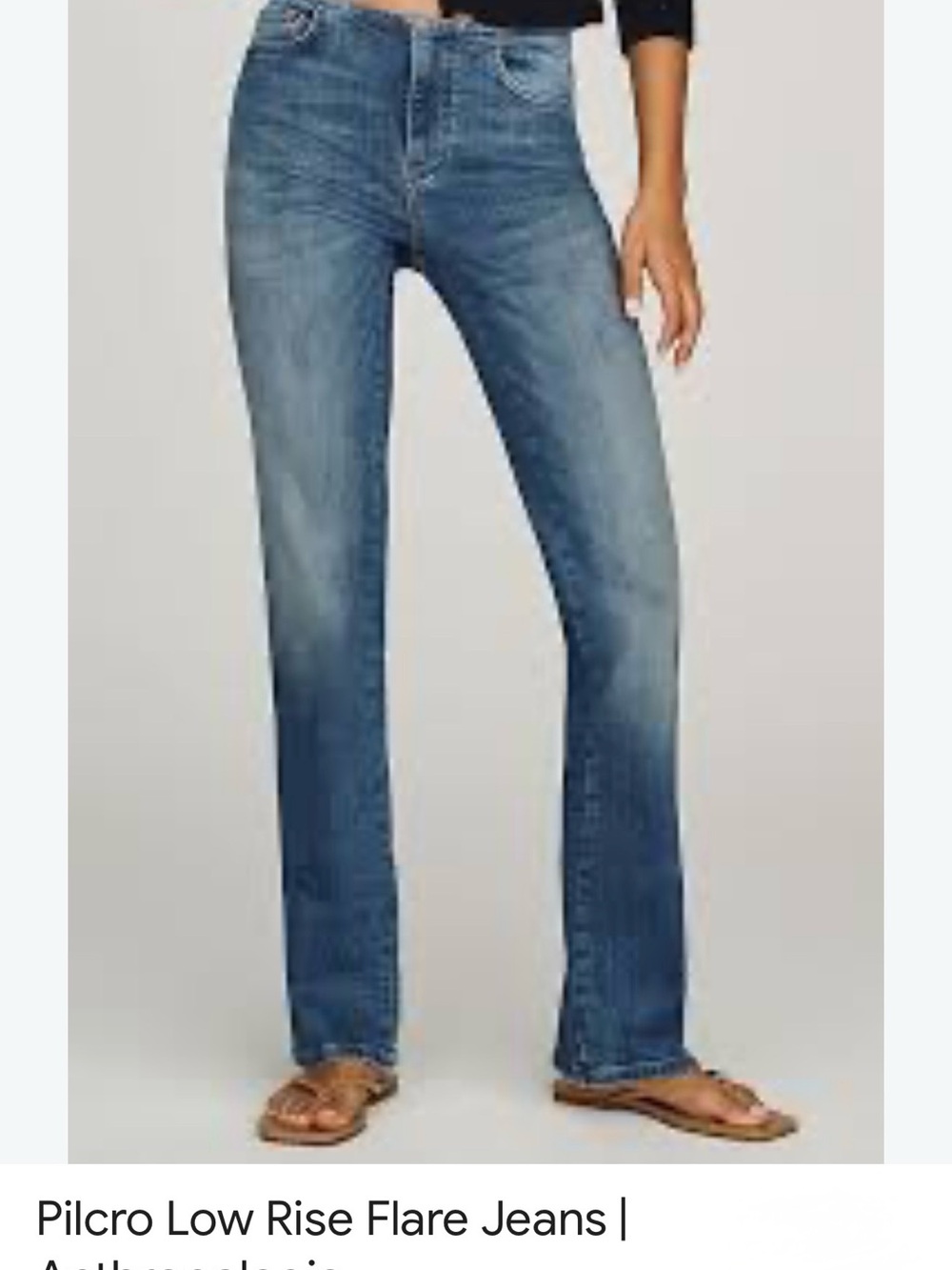 Pilcro Blue Flare Jeans with Light Whiskering